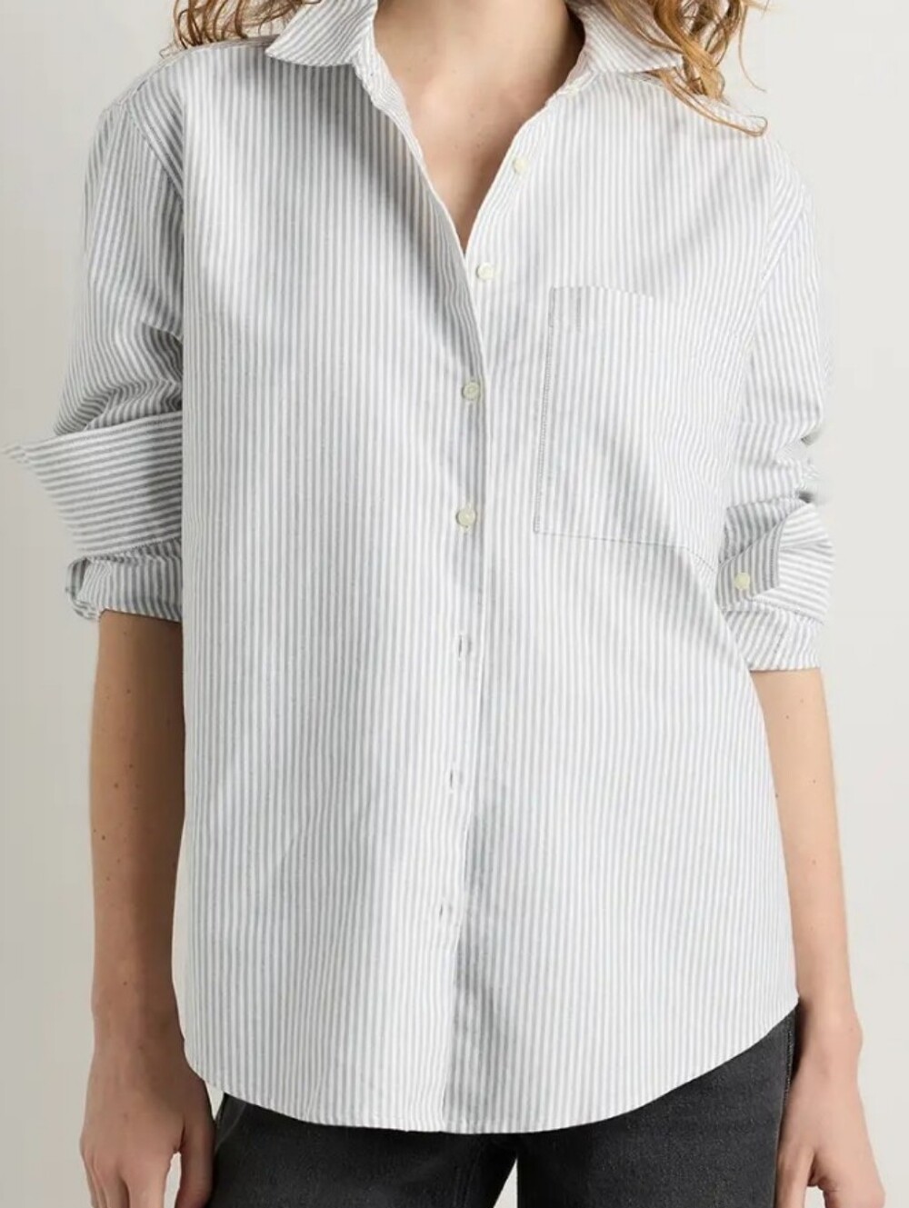 NWT Quince Women's Organic Cotton Relaxed Oxford Button Down Shirt